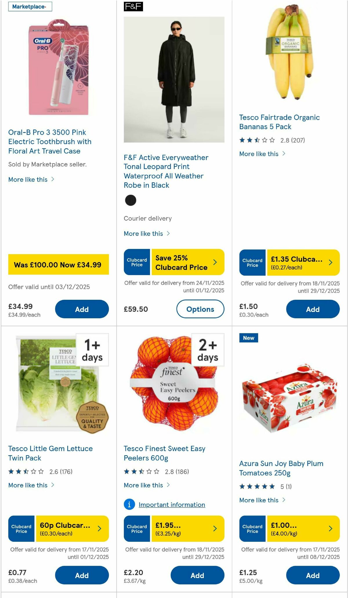 TESCO Offers from 27 November