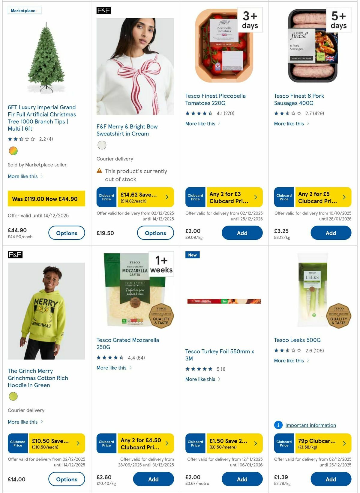 TESCO Offers from 9 December