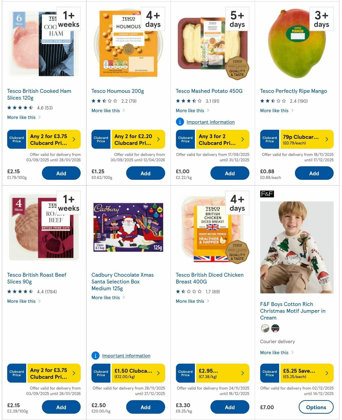 TESCO Offers from 9 December