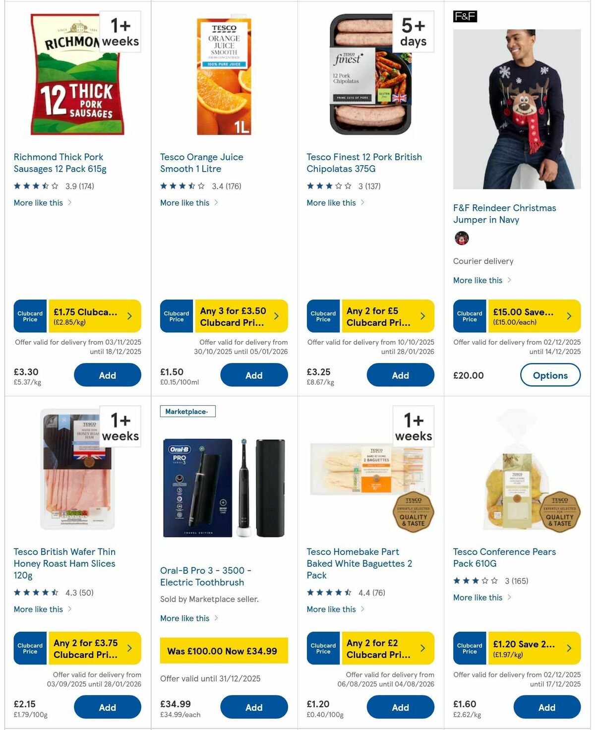 TESCO Offers from 9 December
