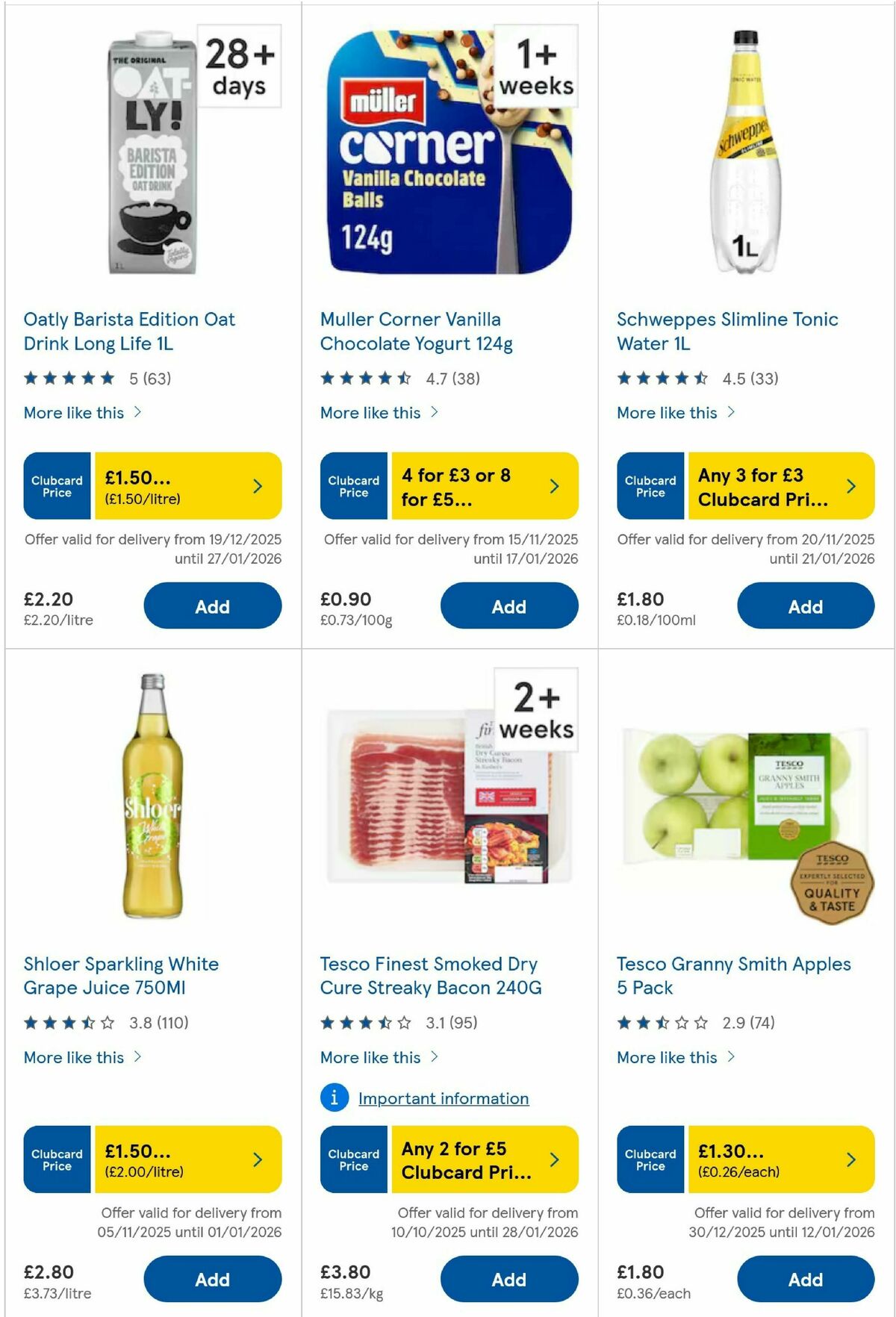 TESCO Offers from 31 December