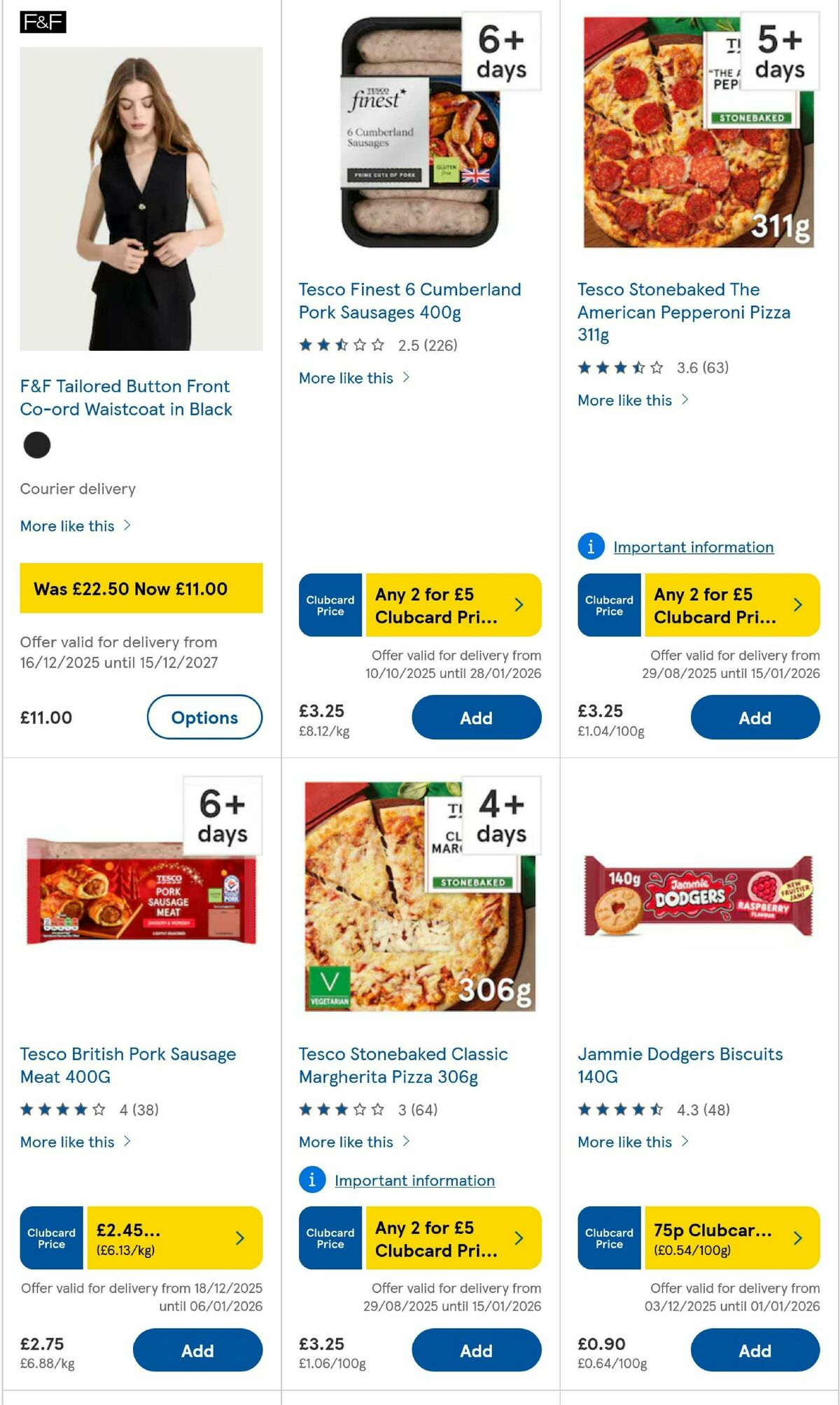 TESCO Offers from 31 December