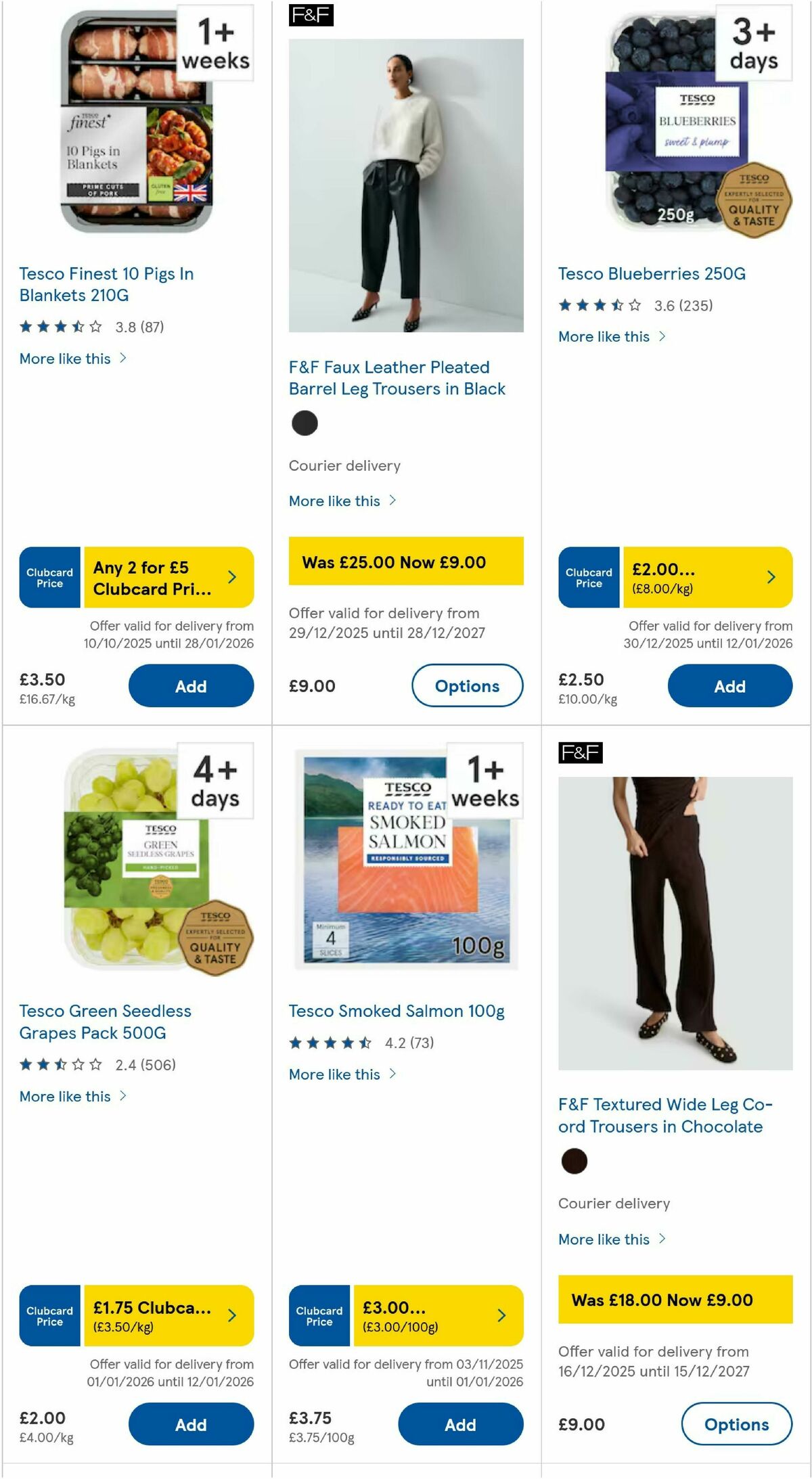 TESCO Offers from 31 December