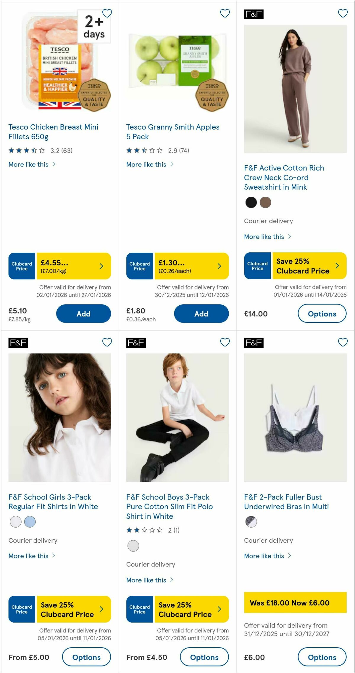 TESCO Offers from 8 January