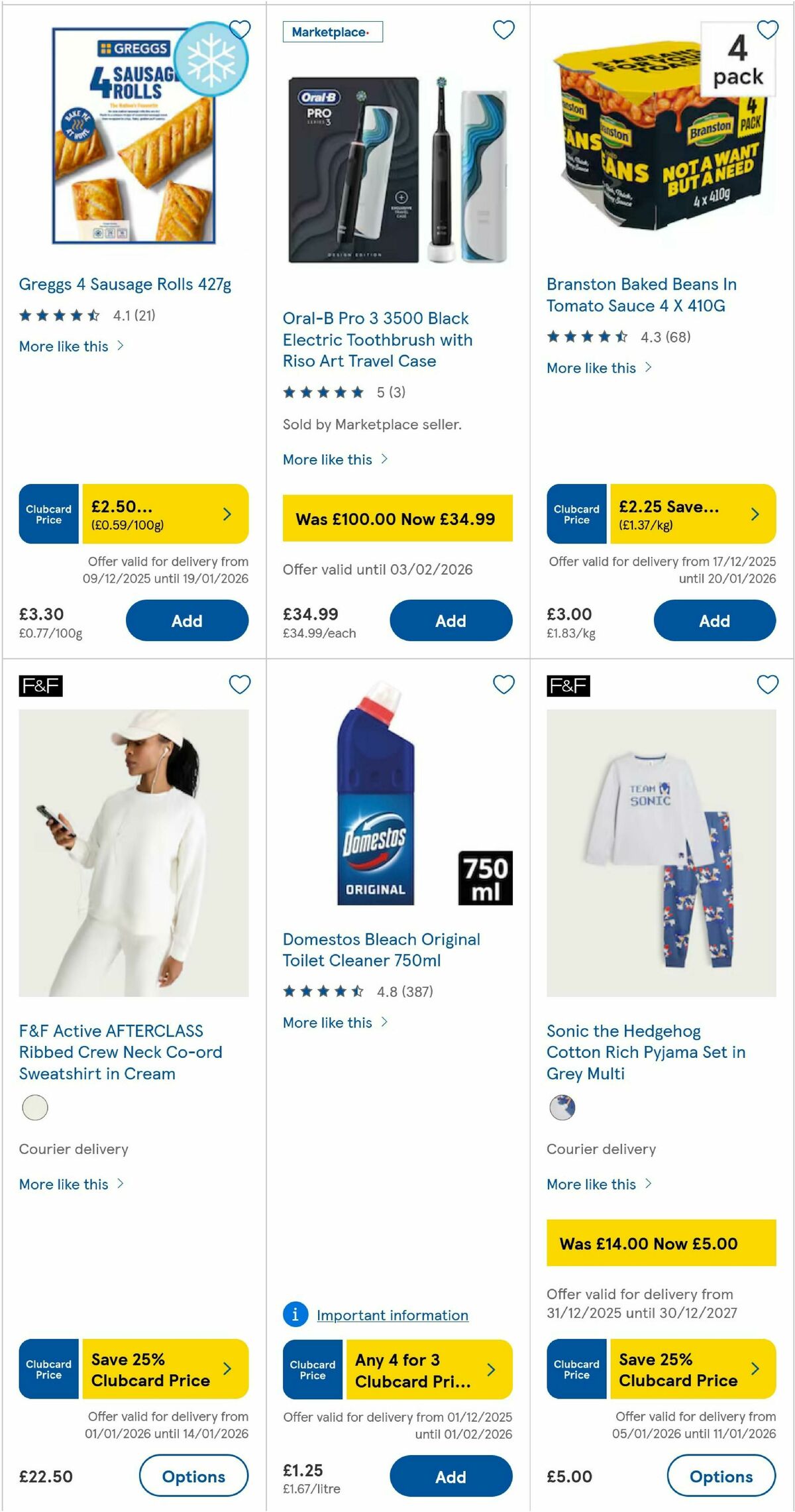 TESCO Offers from 8 January