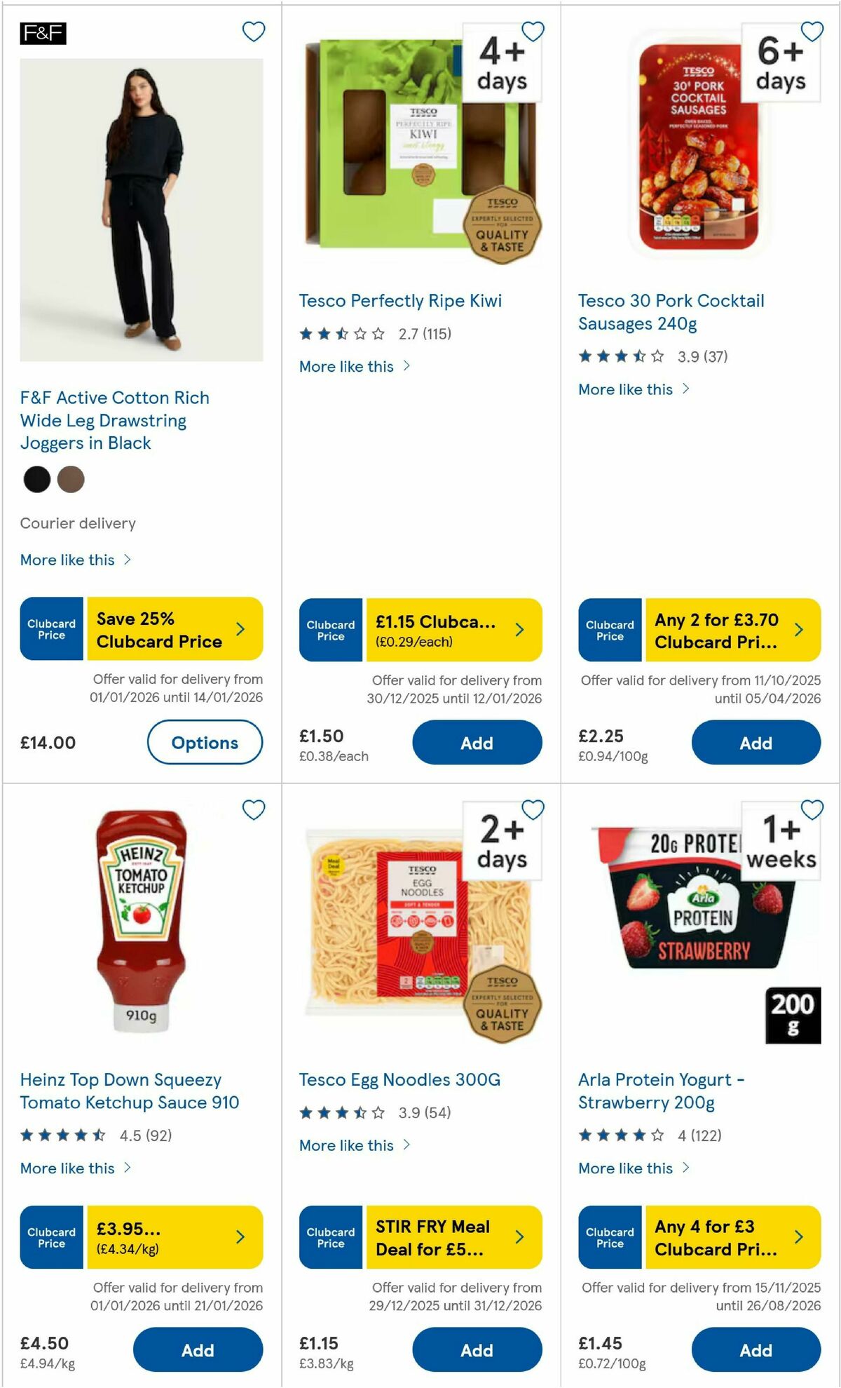 TESCO Offers from 8 January