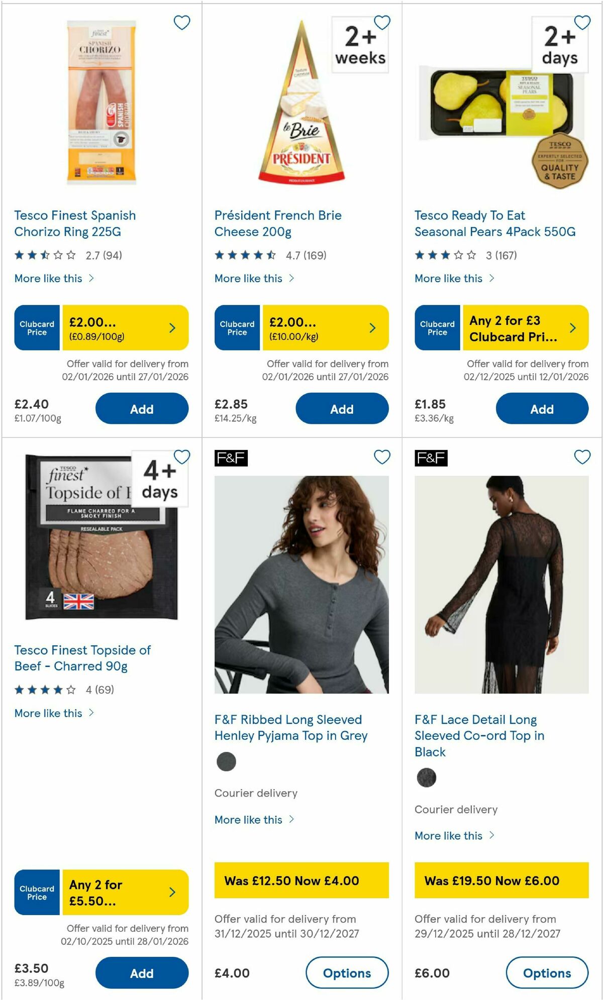 TESCO Offers from 8 January