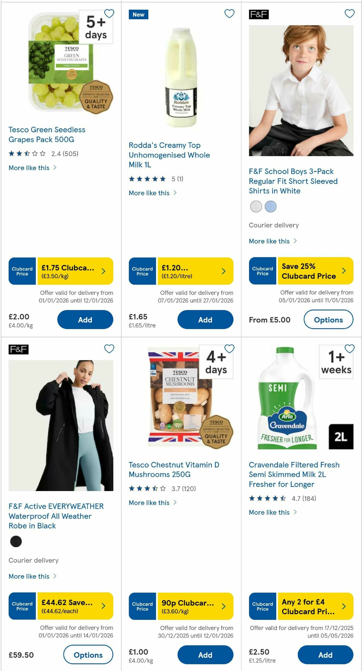 TESCO Offers from 8 January