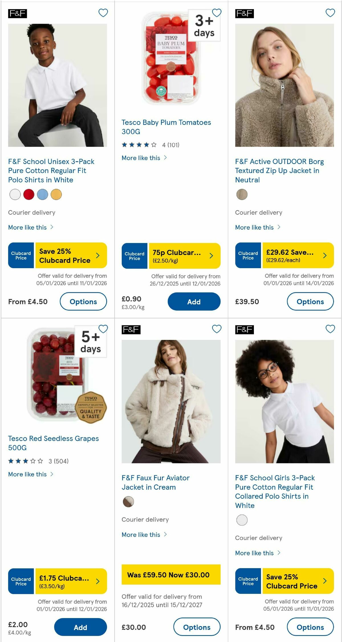 TESCO Offers from 8 January