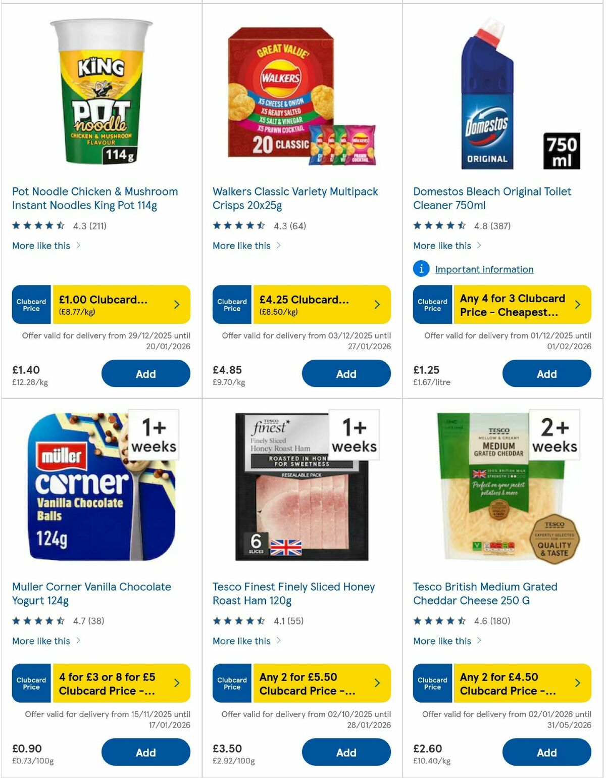 TESCO Offers from 15 January
