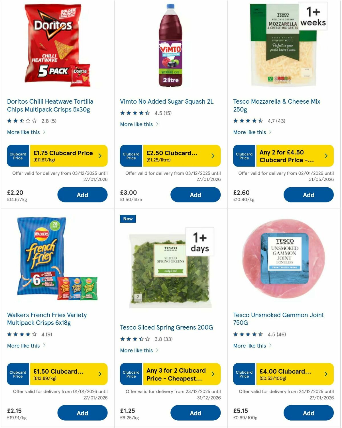 TESCO Offers from 15 January