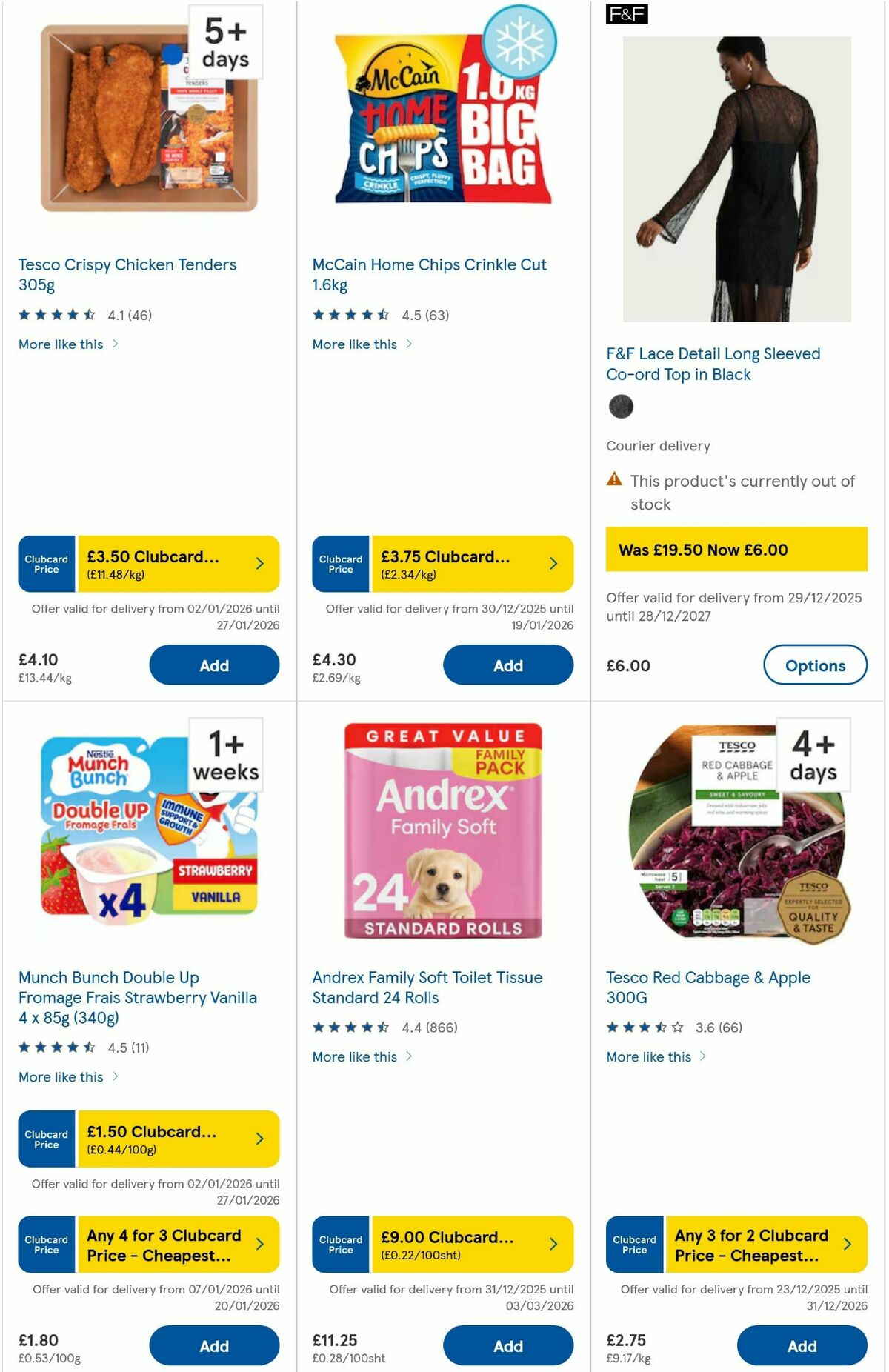 TESCO Offers from 15 January