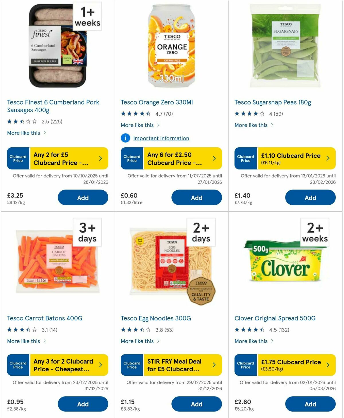 TESCO Offers from 15 January