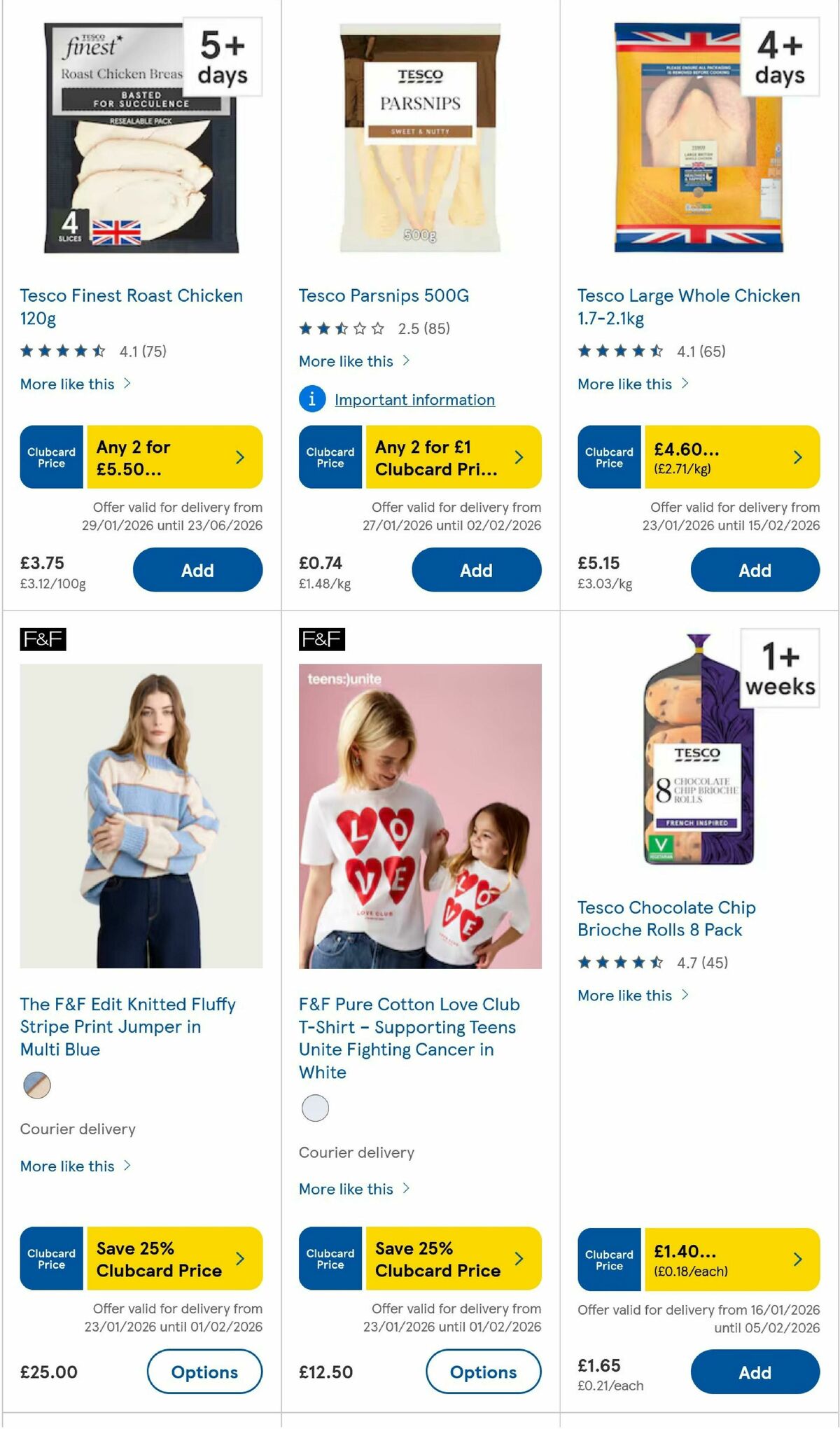 TESCO Offers from 29 January