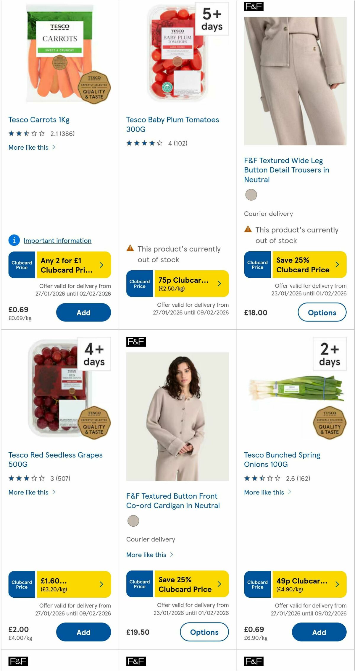 TESCO Offers from 29 January