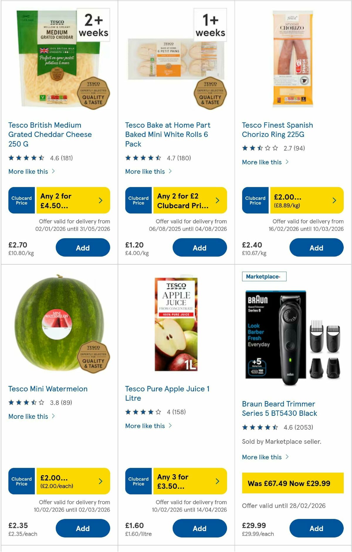 TESCO Offers from 25 February