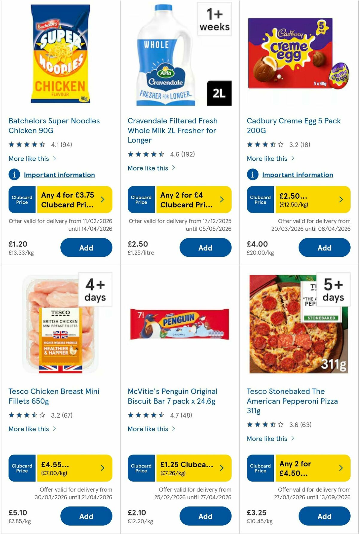 TESCO Offers from 2 April