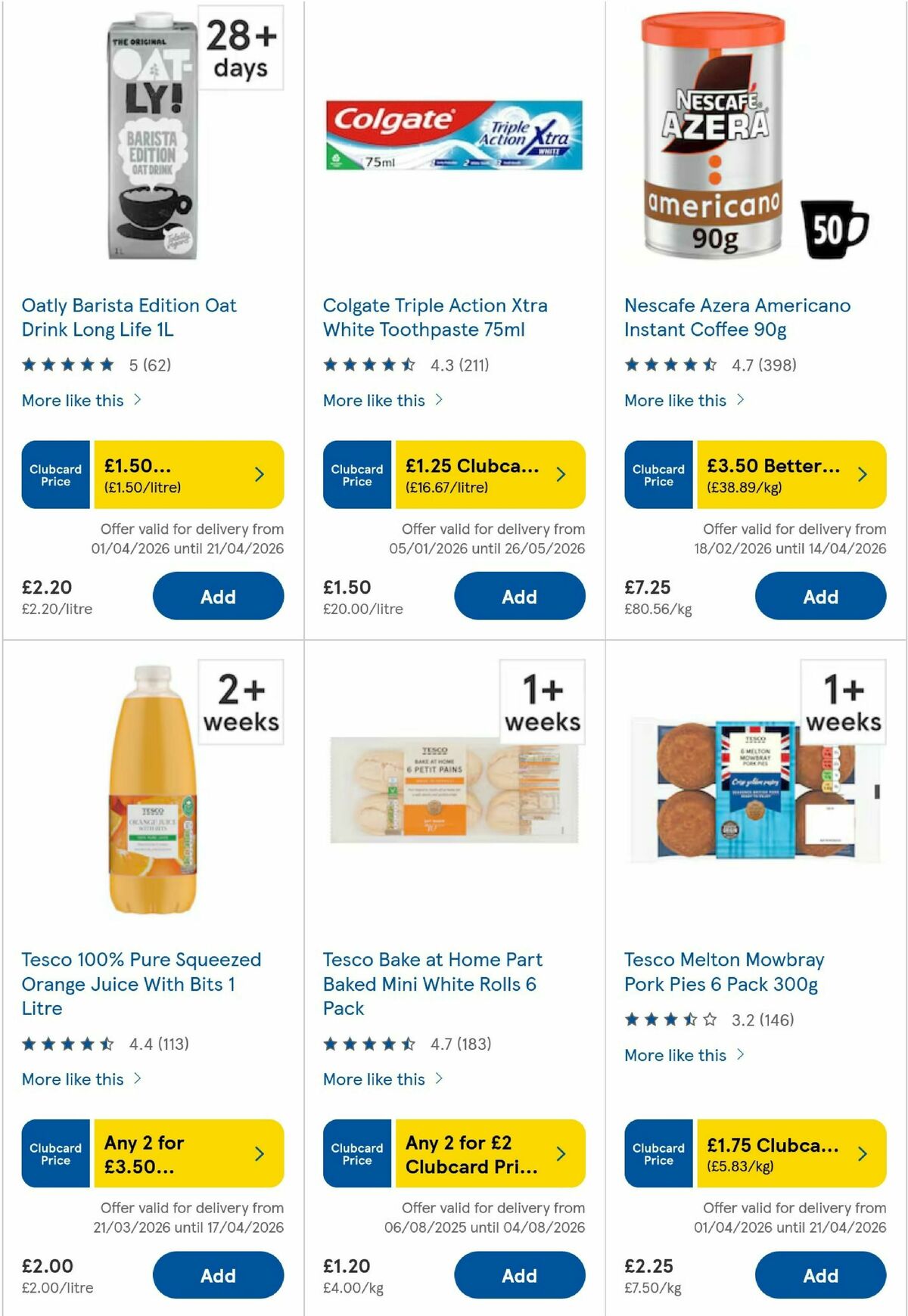 TESCO Offers from 2 April