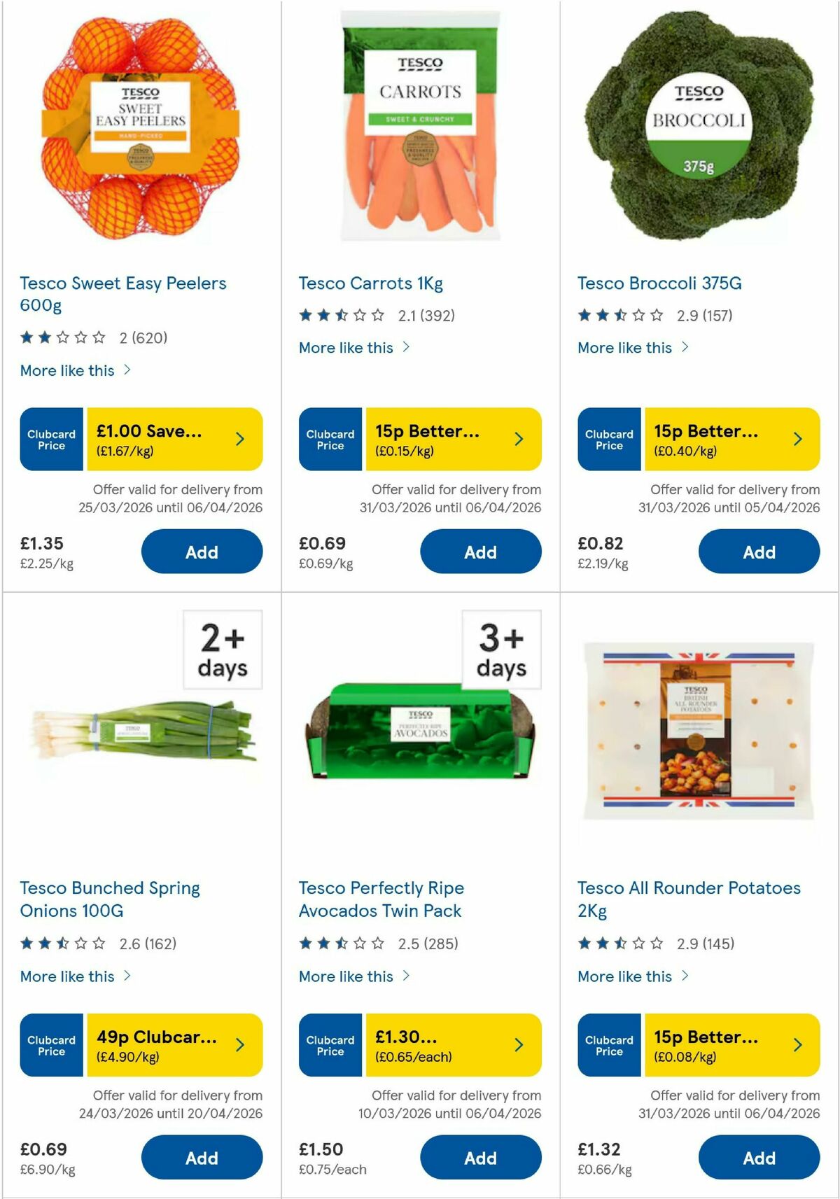 TESCO Offers from 2 April