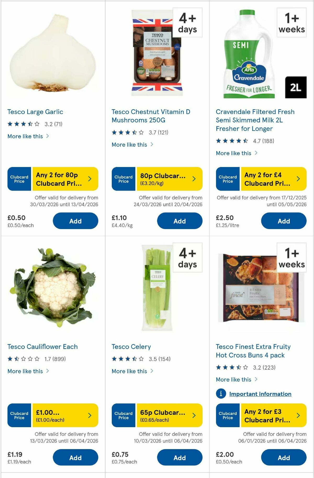 TESCO Offers from 2 April