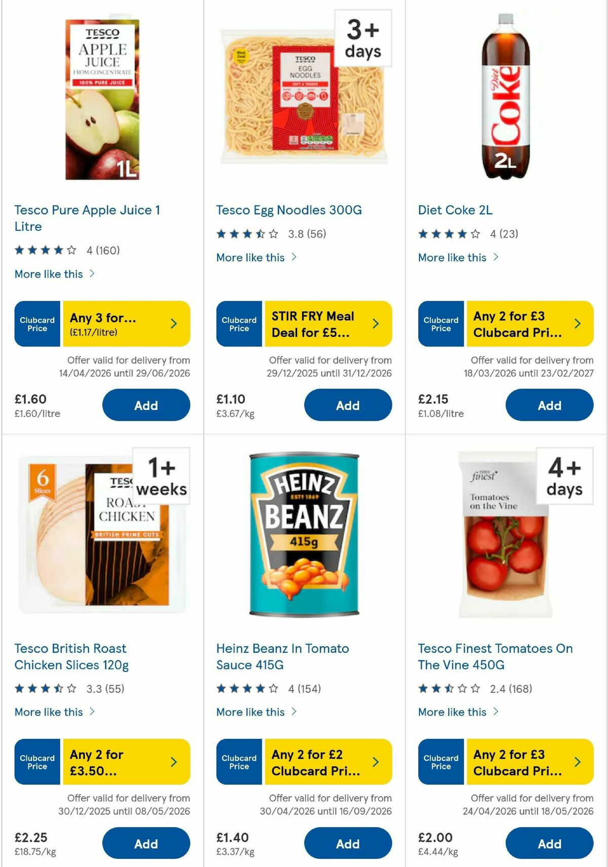 TESCO Offers from 30 April