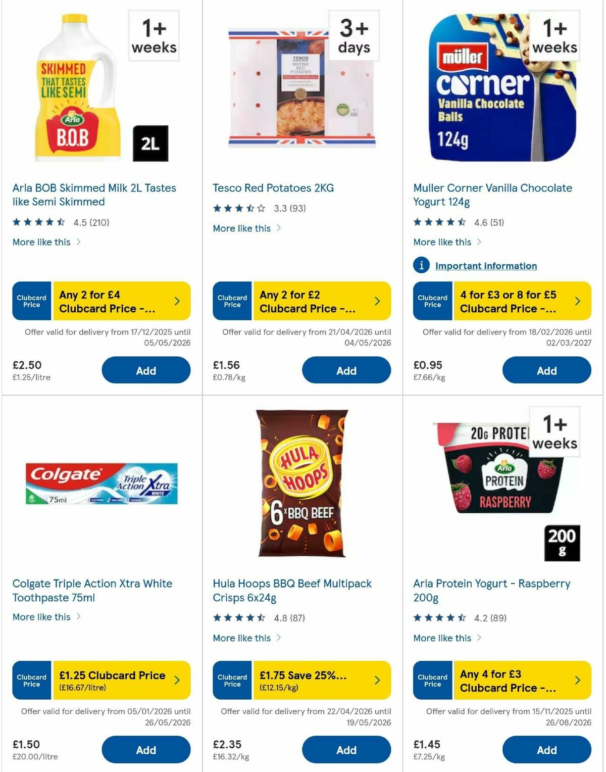 TESCO Offers from 30 April