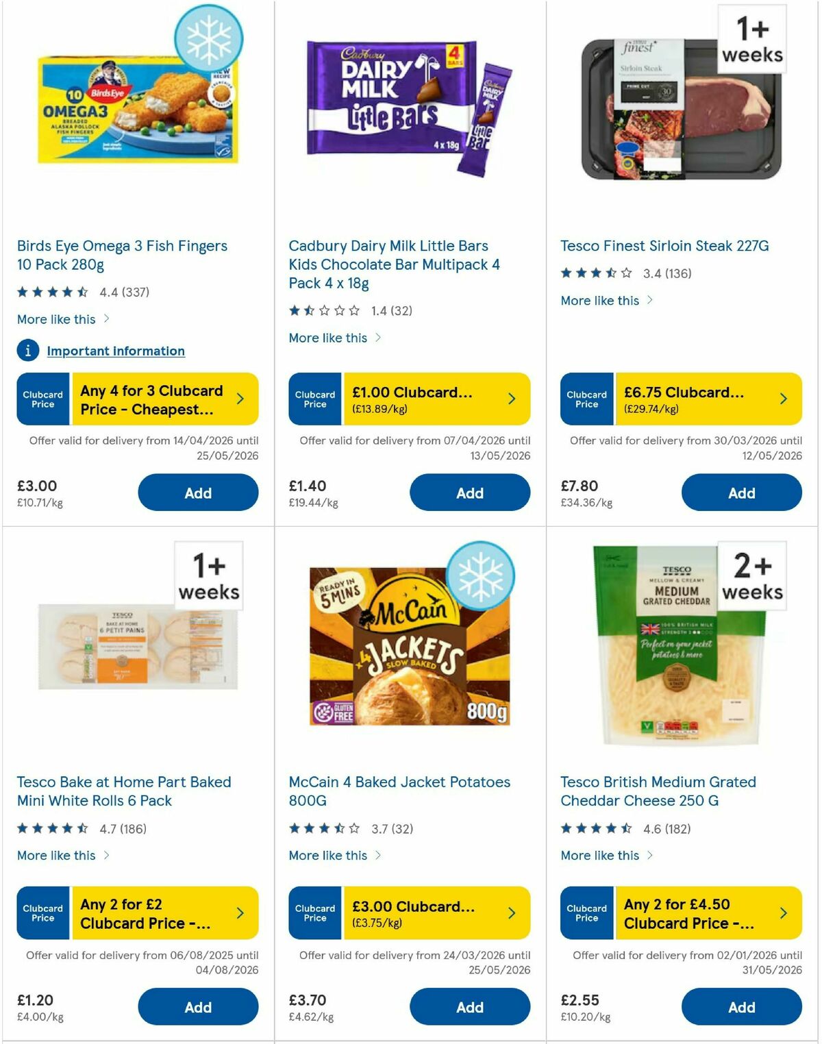 TESCO Offers from 30 April