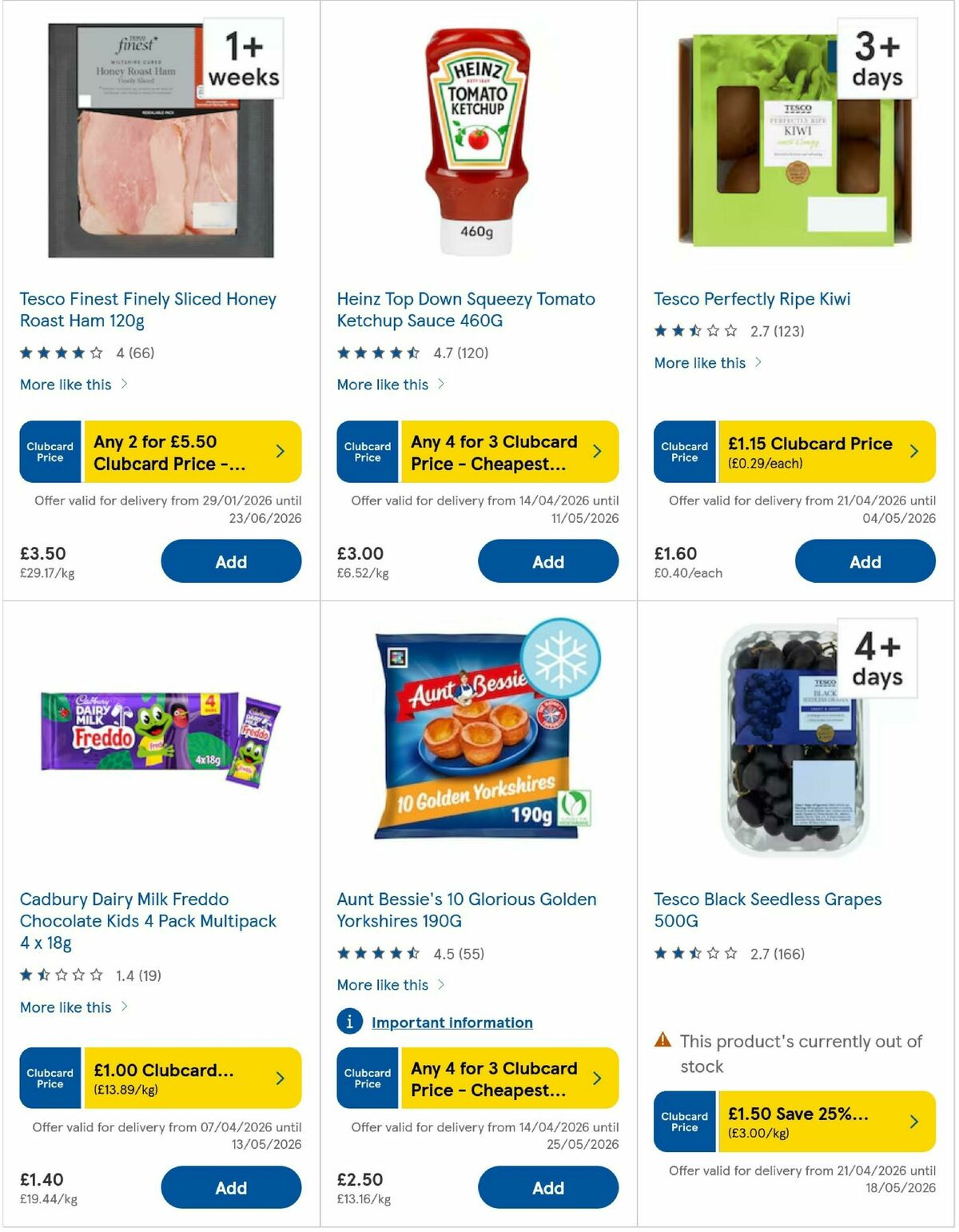 TESCO Offers from 30 April
