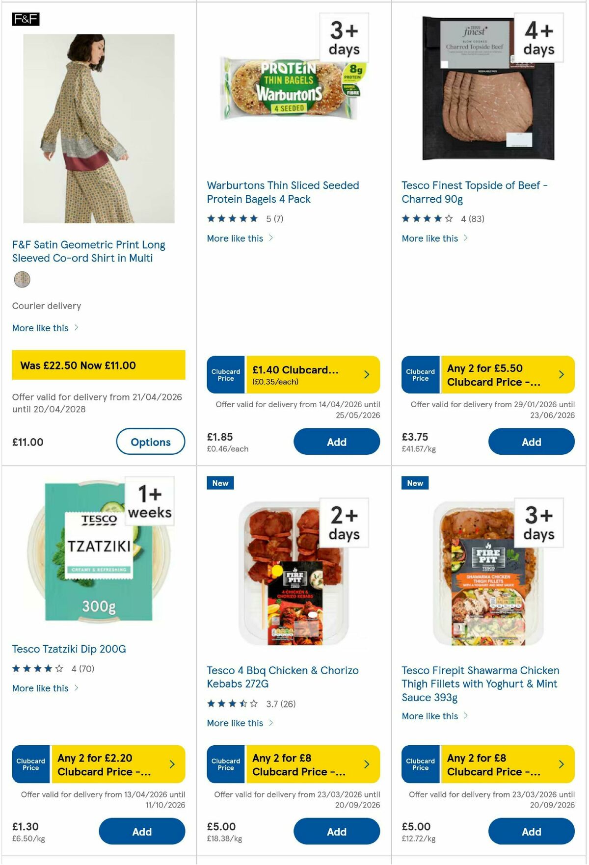 TESCO Offers from 30 April