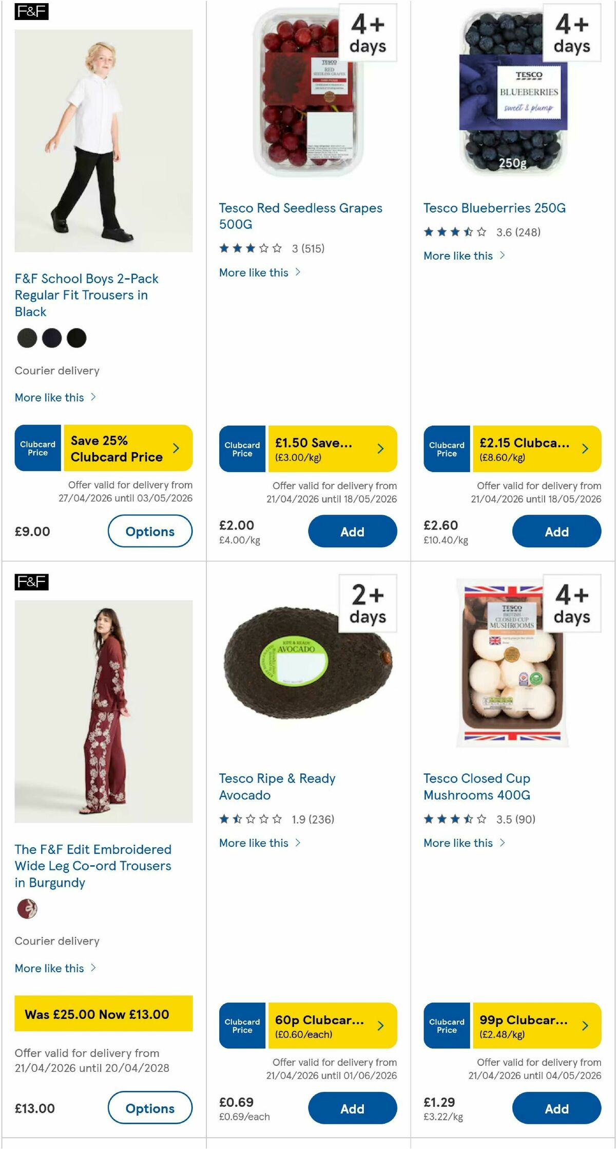 TESCO Offers from 30 April