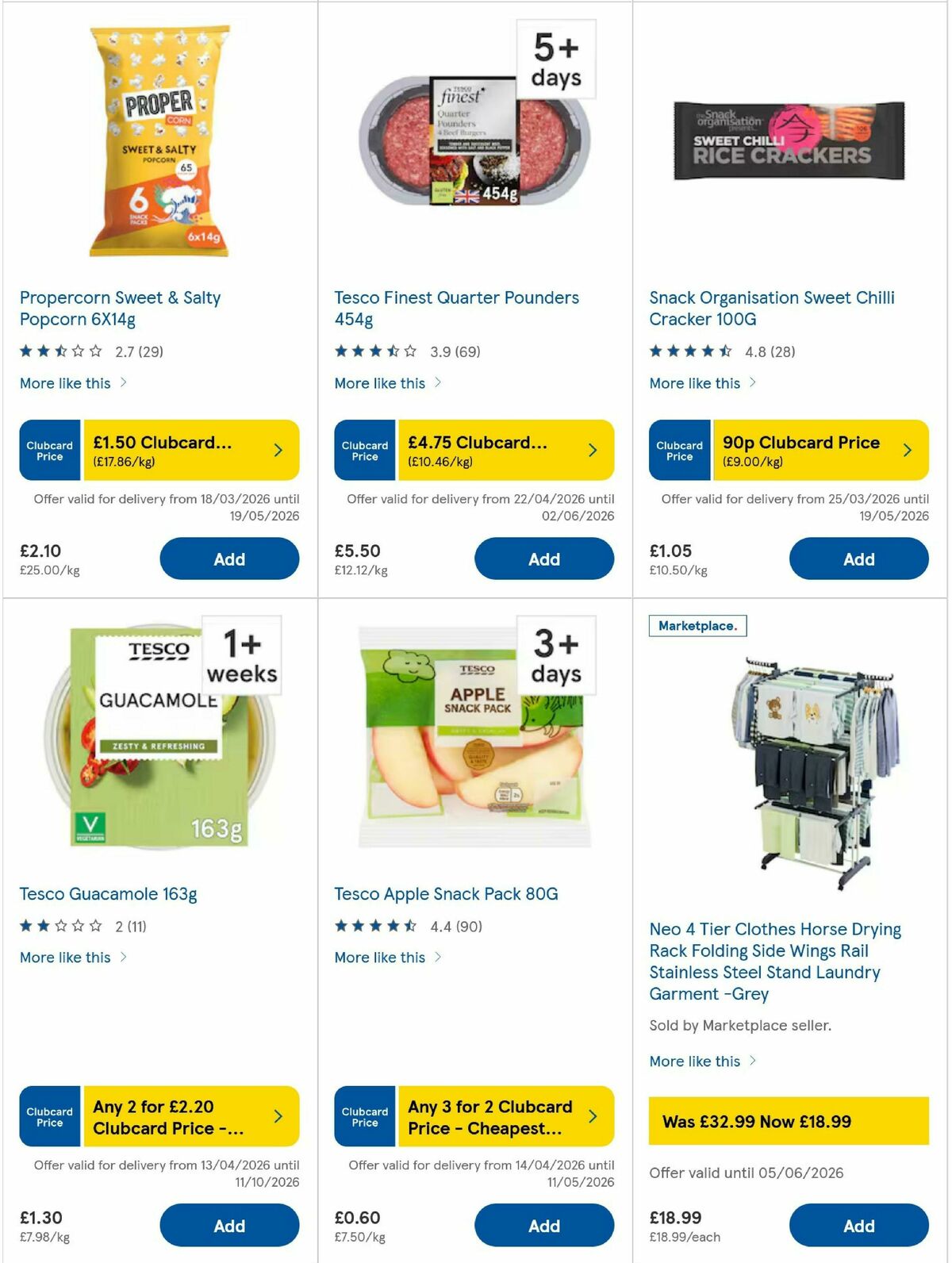 TESCO Offers from 30 April