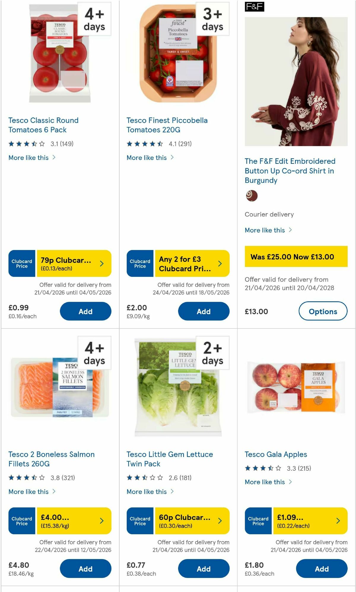 TESCO Offers from 30 April
