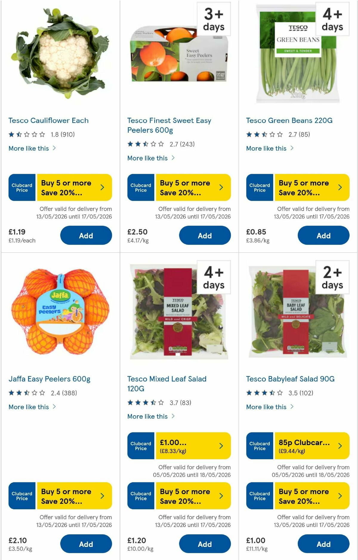 TESCO Offers from 14 May