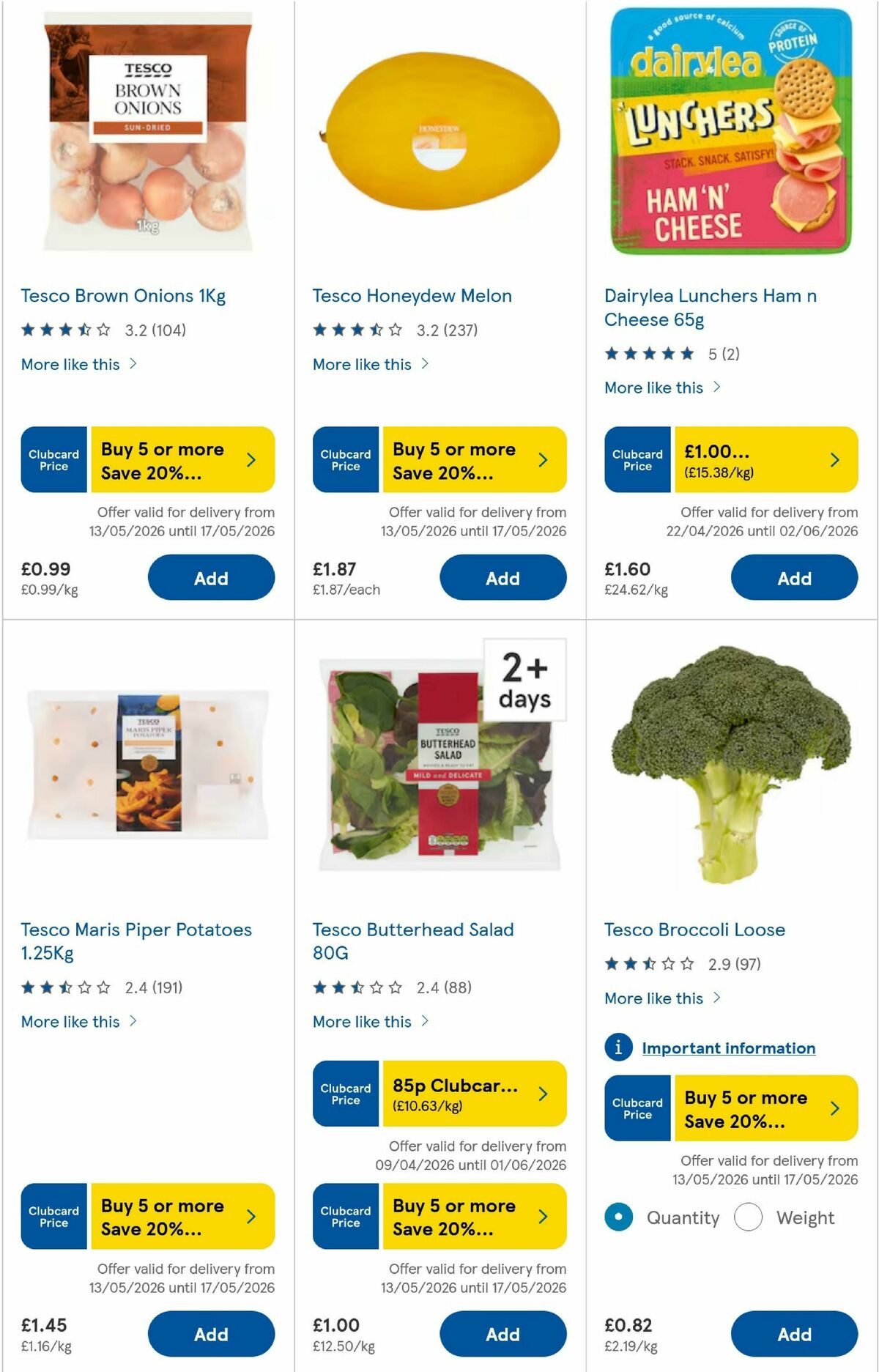 TESCO Offers from 14 May