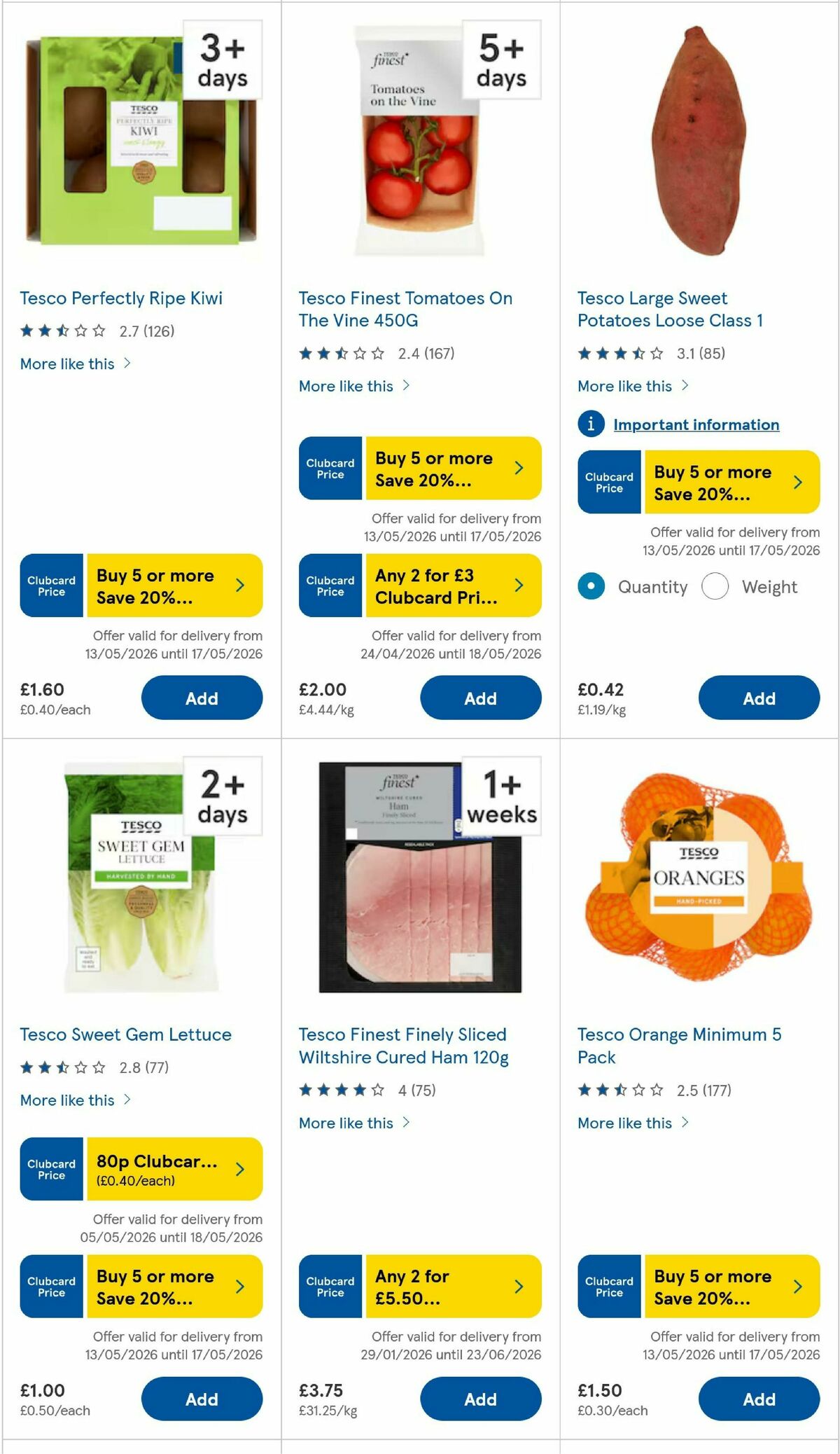 TESCO Offers from 14 May