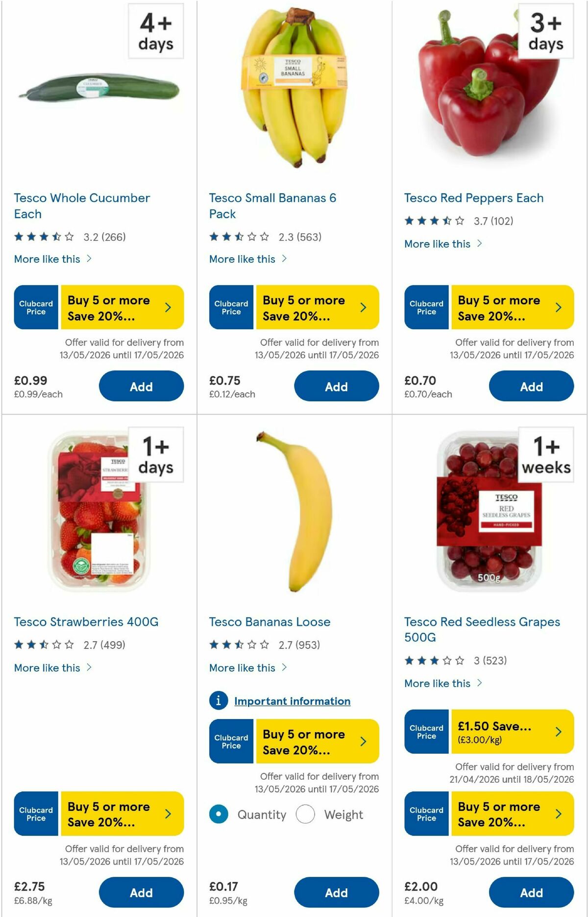 TESCO Offers from 14 May