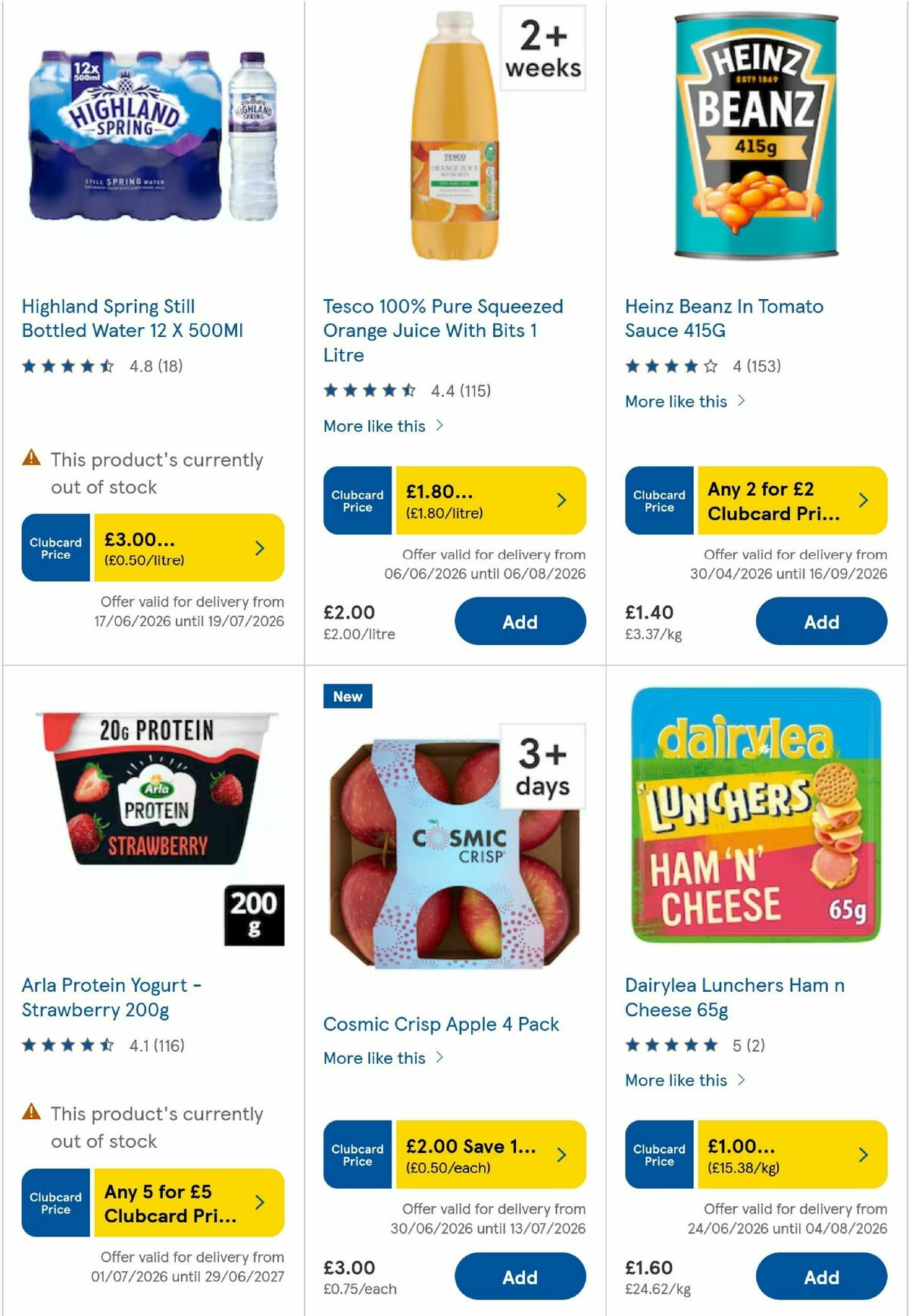 TESCO Offers from 1 July