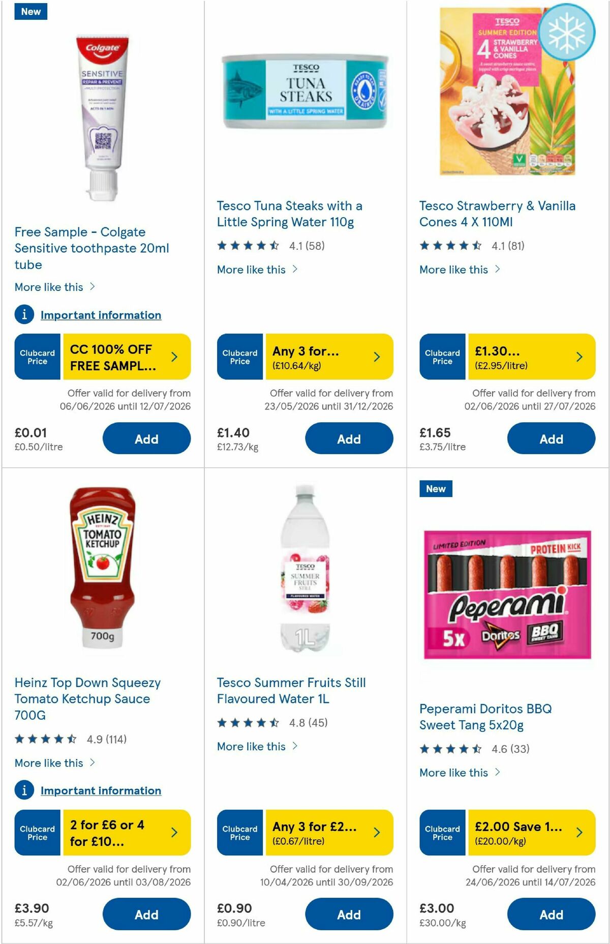 TESCO Offers from 1 July