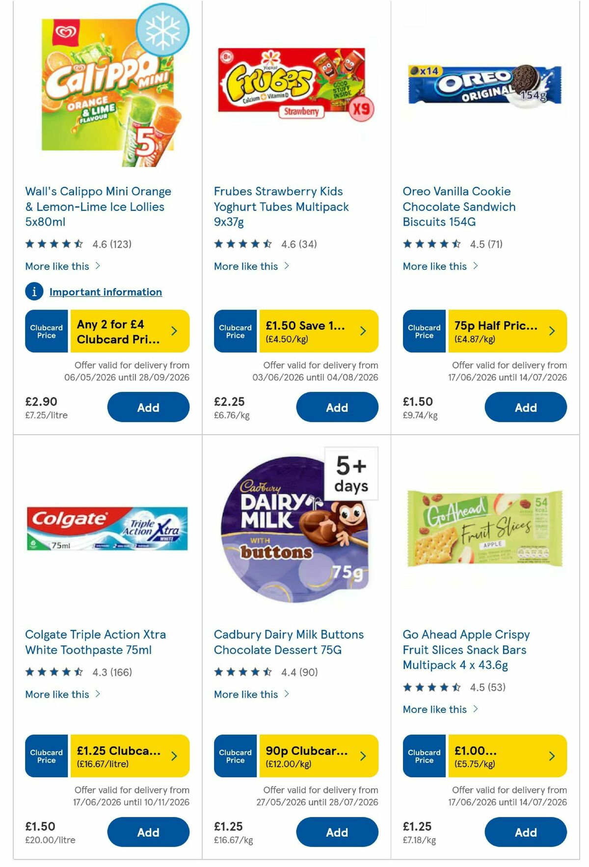 TESCO Offers from 1 July