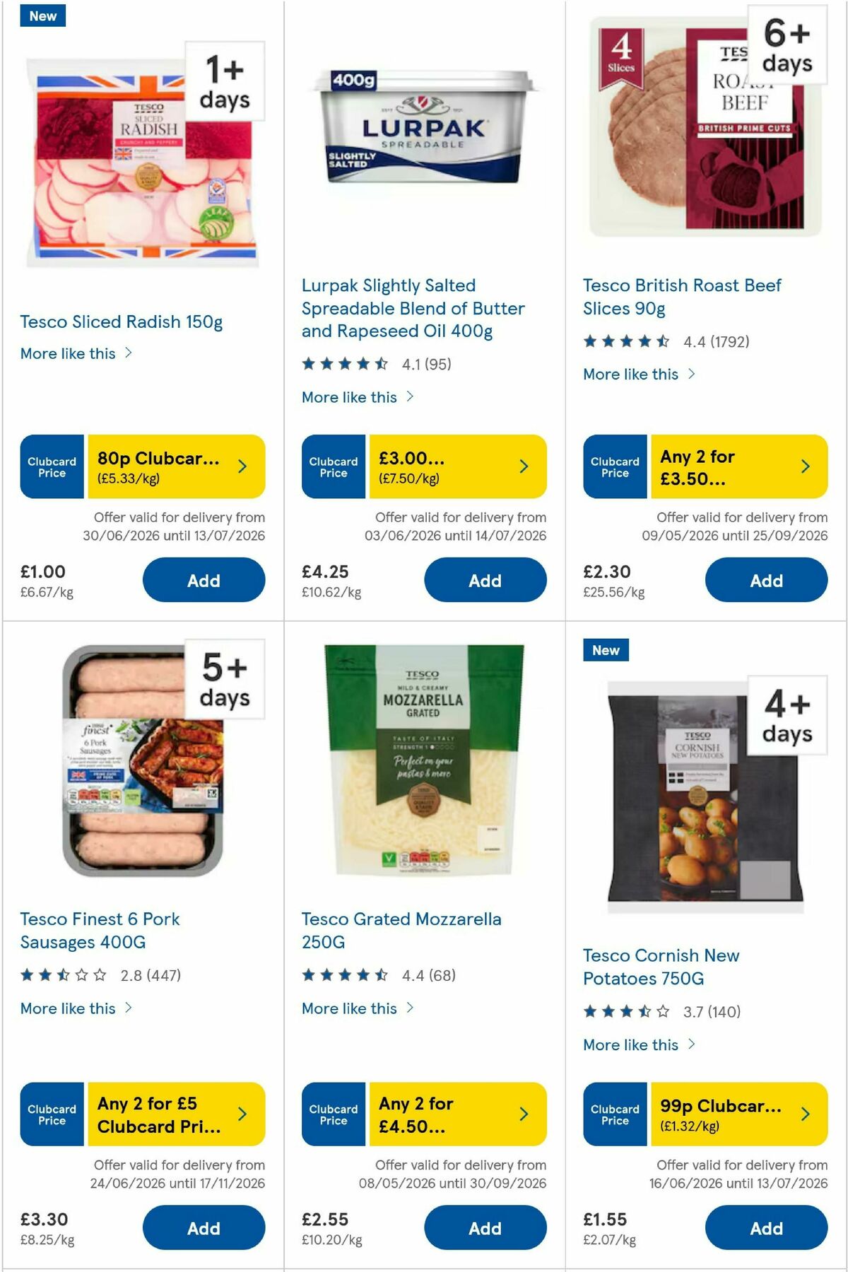 TESCO Offers from 1 July