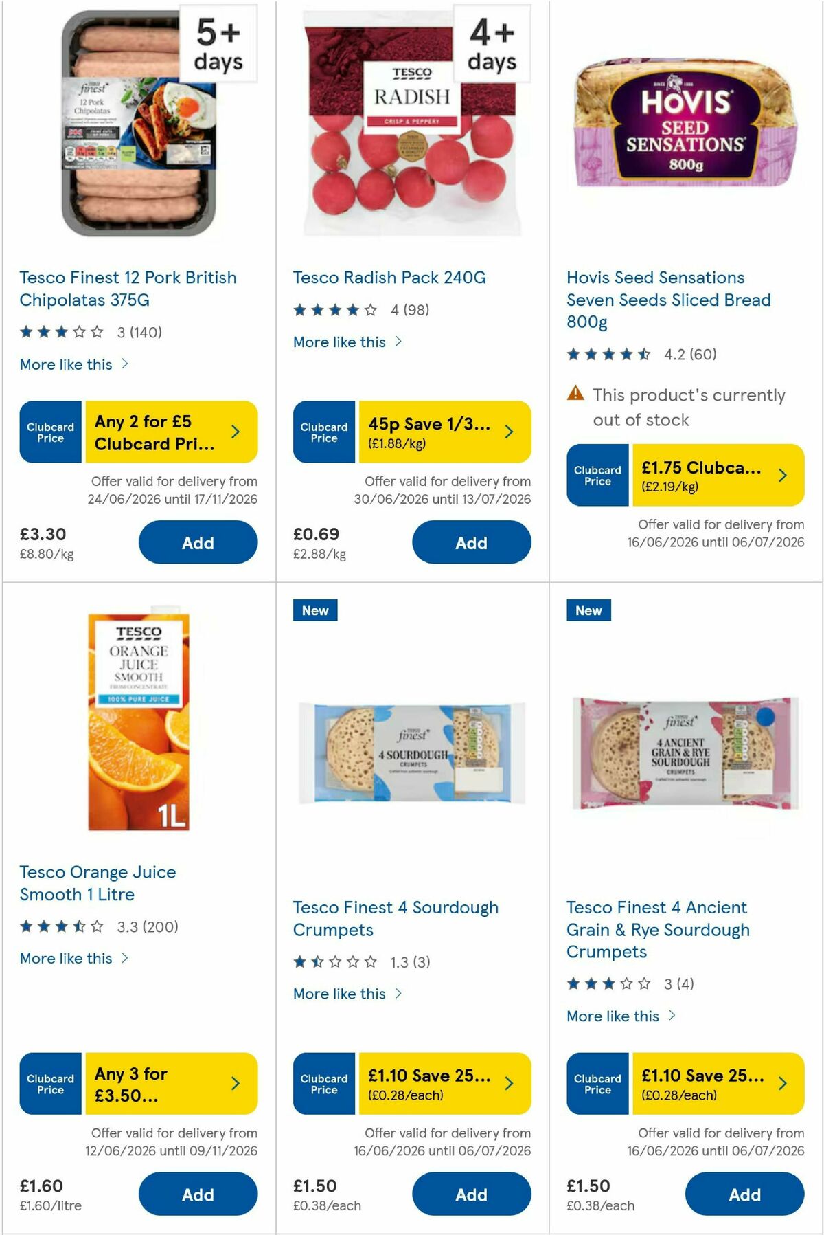TESCO Offers from 1 July