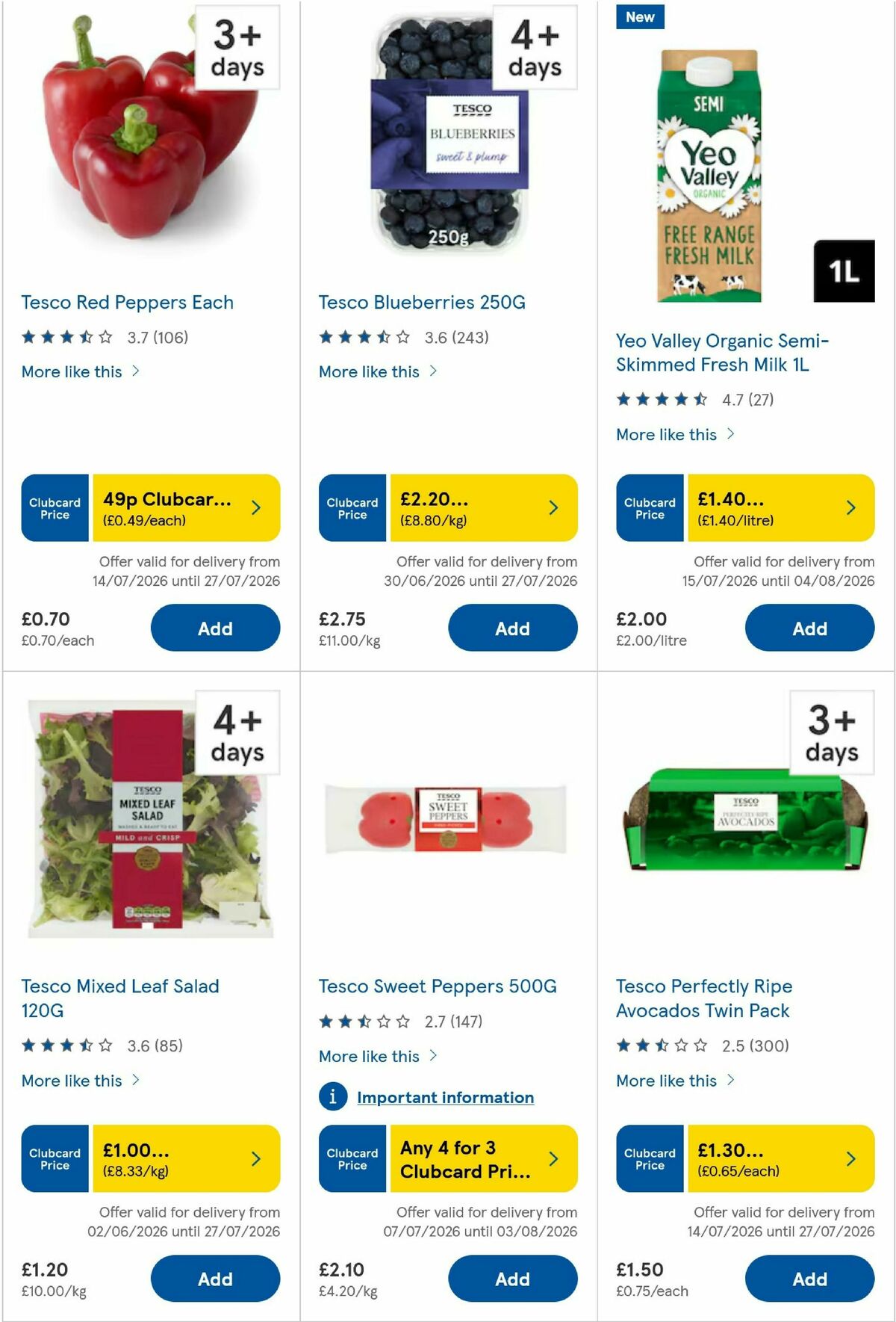 TESCO Offers from 16 July