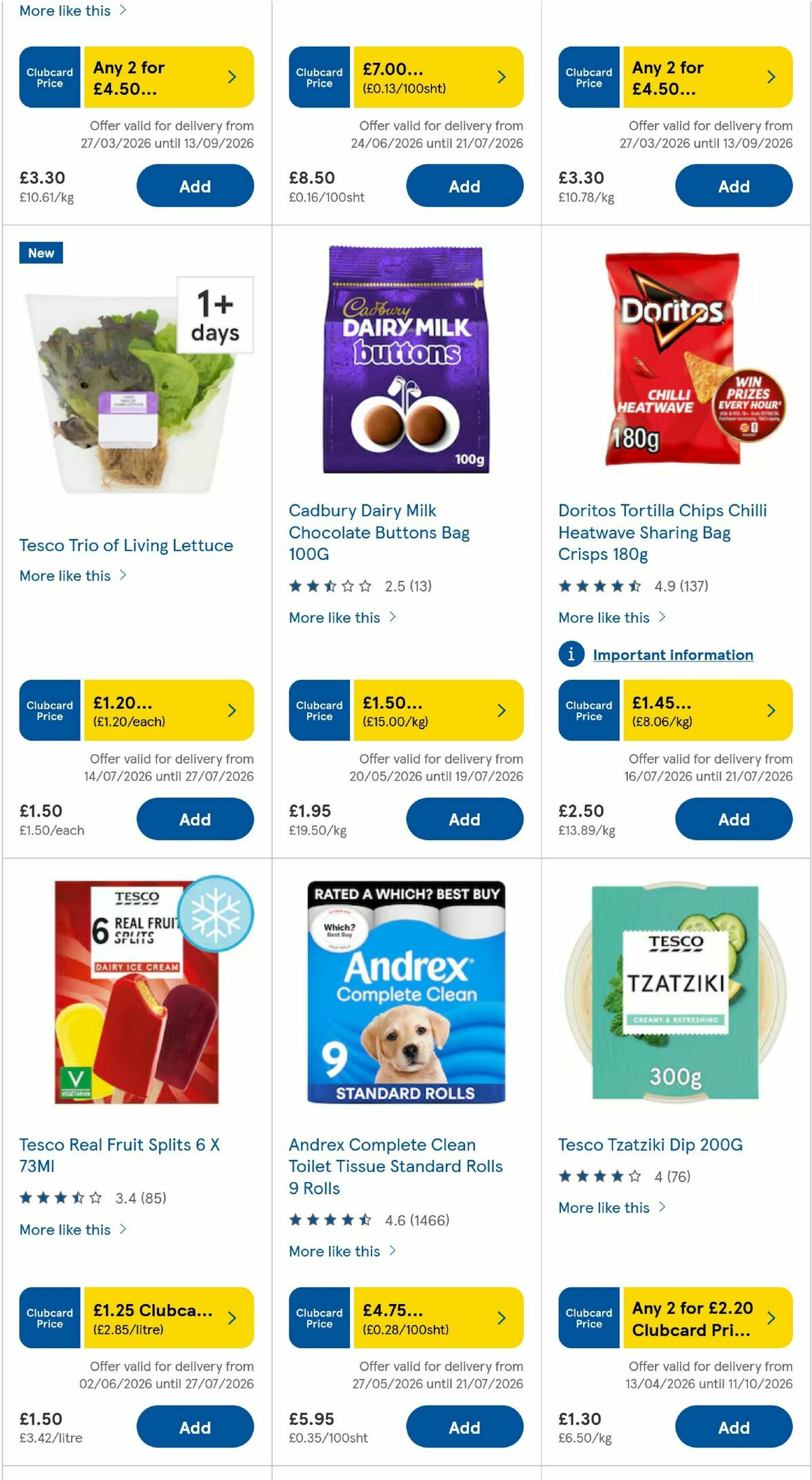 TESCO Offers from 16 July