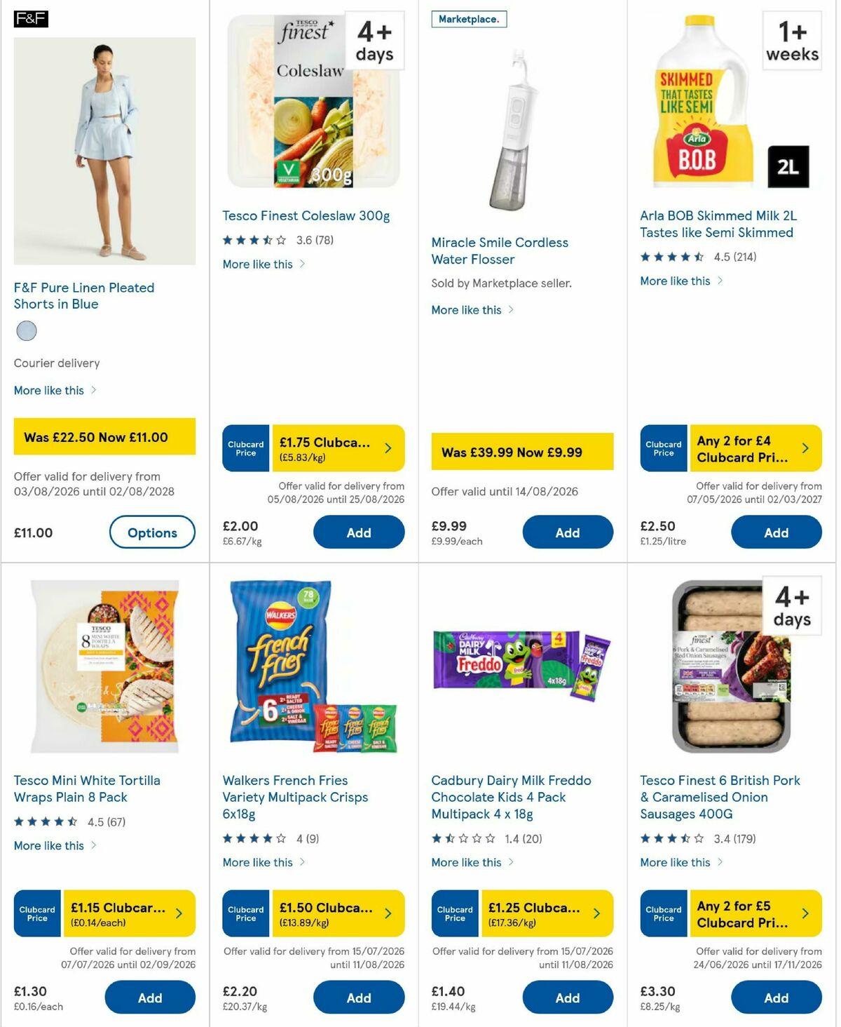 TESCO Offers from 6 August