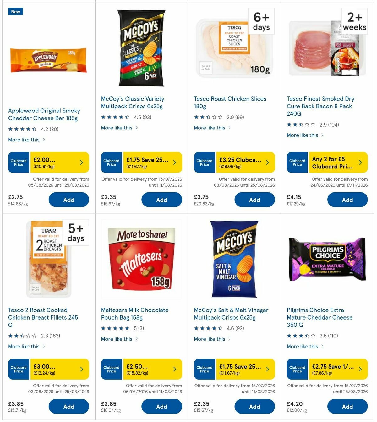 TESCO Offers from 6 August