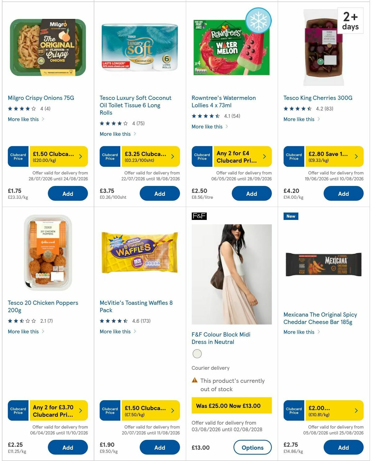TESCO Offers from 6 August