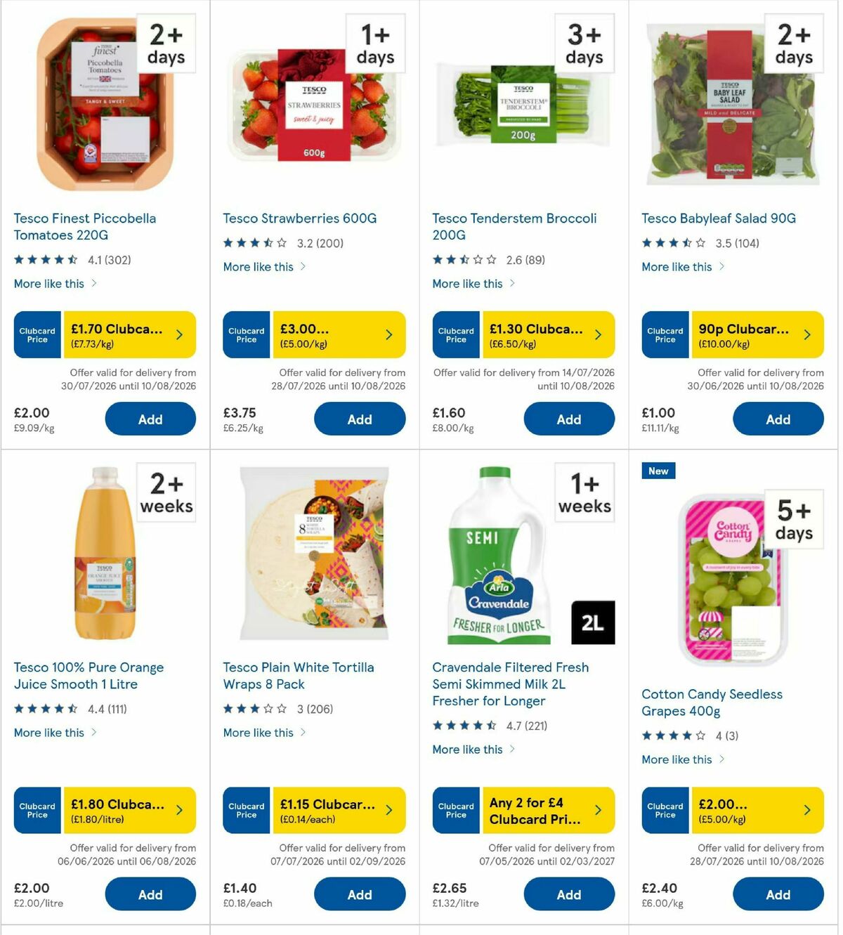 TESCO Offers from 6 August