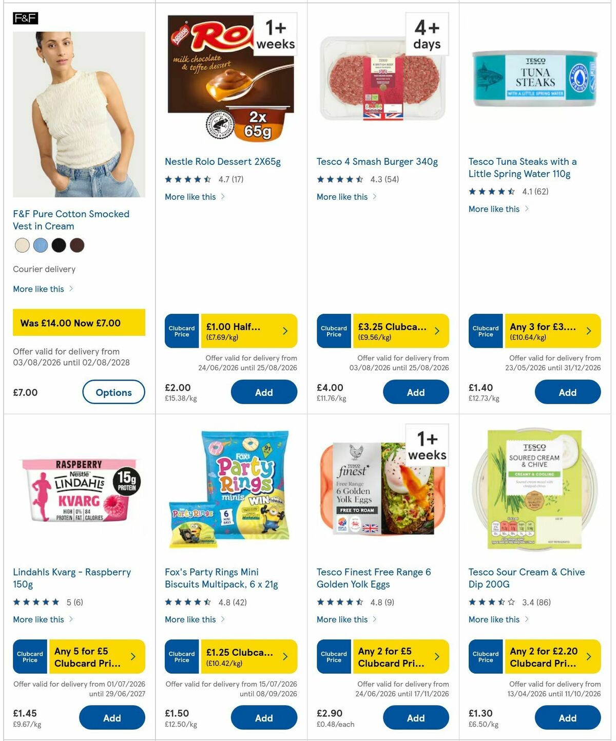 TESCO Offers from 6 August