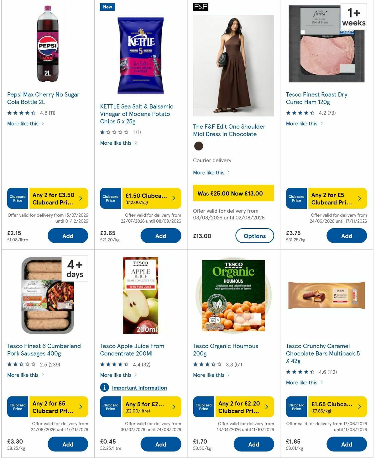TESCO Offers from 6 August