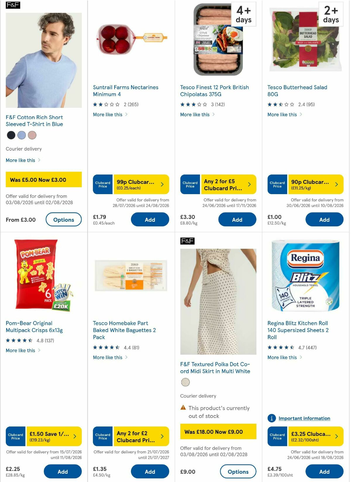 TESCO Offers from 6 August